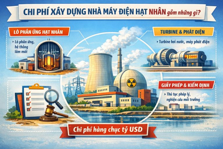 Chi phí xây dựng nhà máy điện hạt nhân: Vì sao một dự án có thể tốn hàng chục tỷ USD?