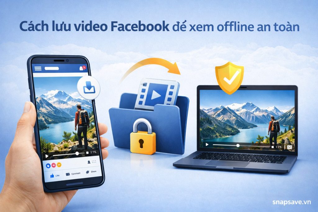 Lưu video Facebook để xem offline