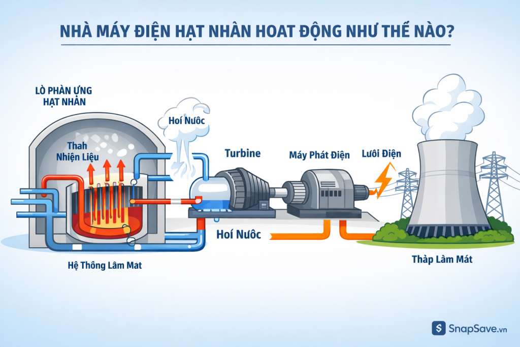 Nhà máy điện hạt nhân hoạt động như thế nào