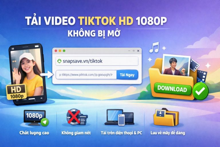 Cách Tải Video TikTok HD 1080p Không Bị Mờ