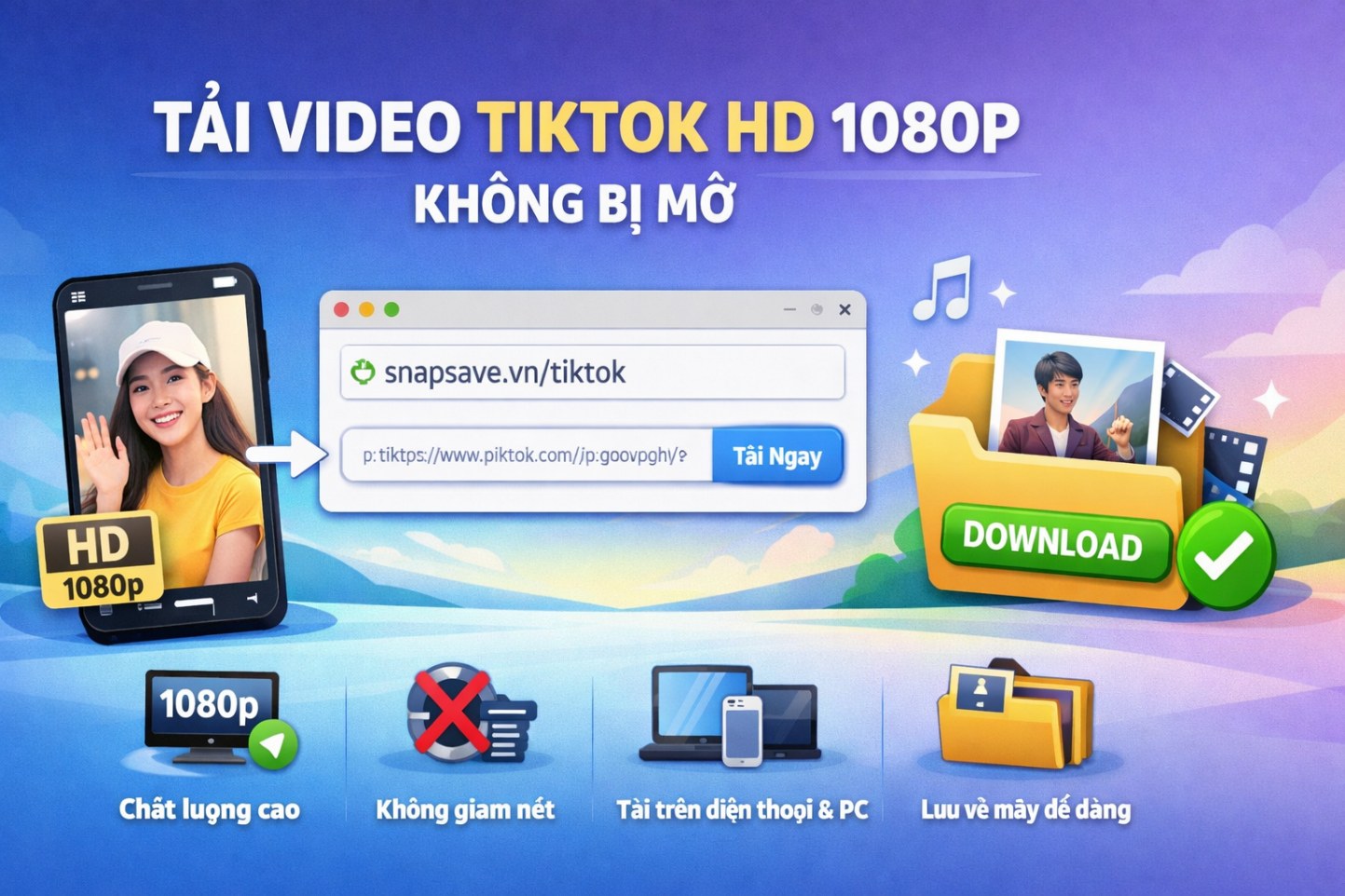Cách tải video TikTok HD 1080p