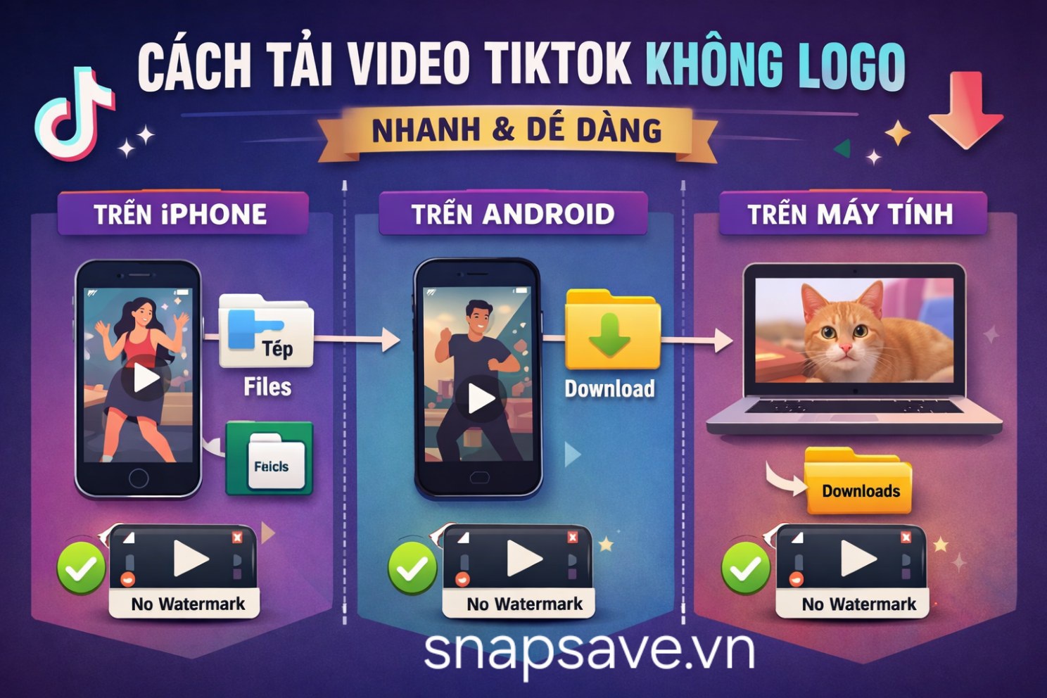 Cách Tải Video TikTok Không Logo (Không Watermark) Nhanh Nhất
