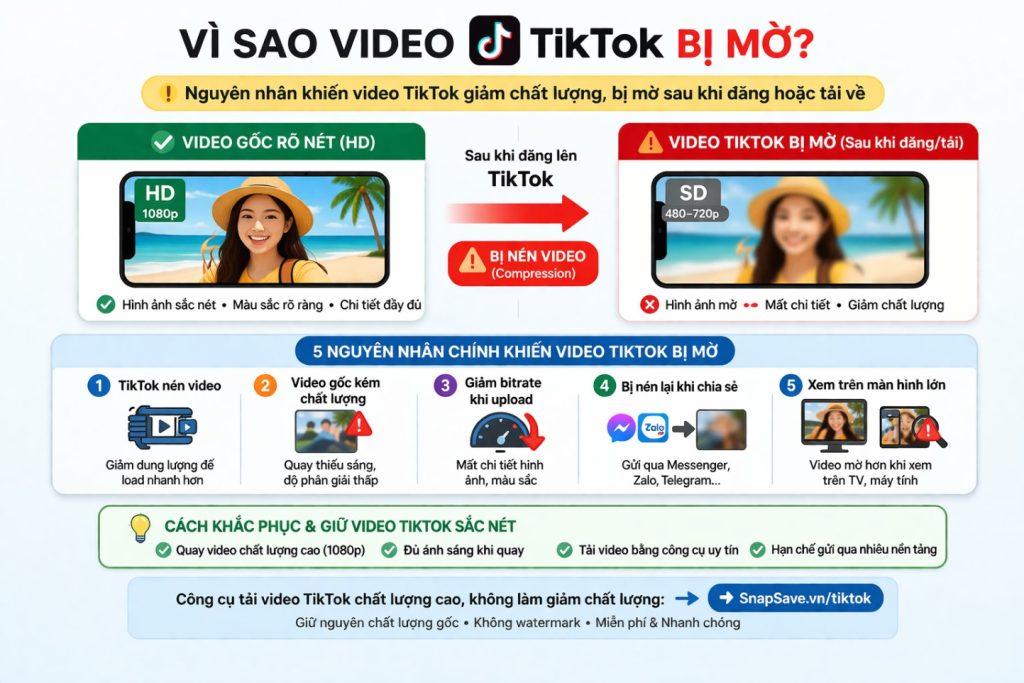 Video Video TikTok bị mờ