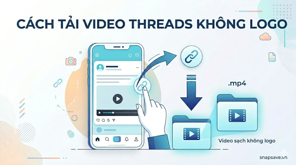 cách tải video threads không logo bằng snapsave