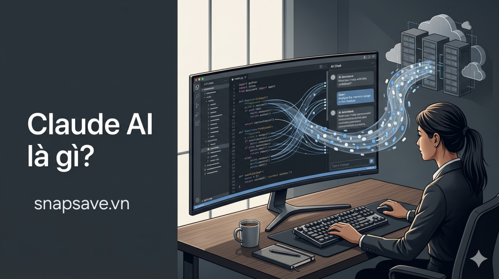 Minh họa Claude AI và Claude Code với khái niệm token, context window và AI hỗ trợ lập trình