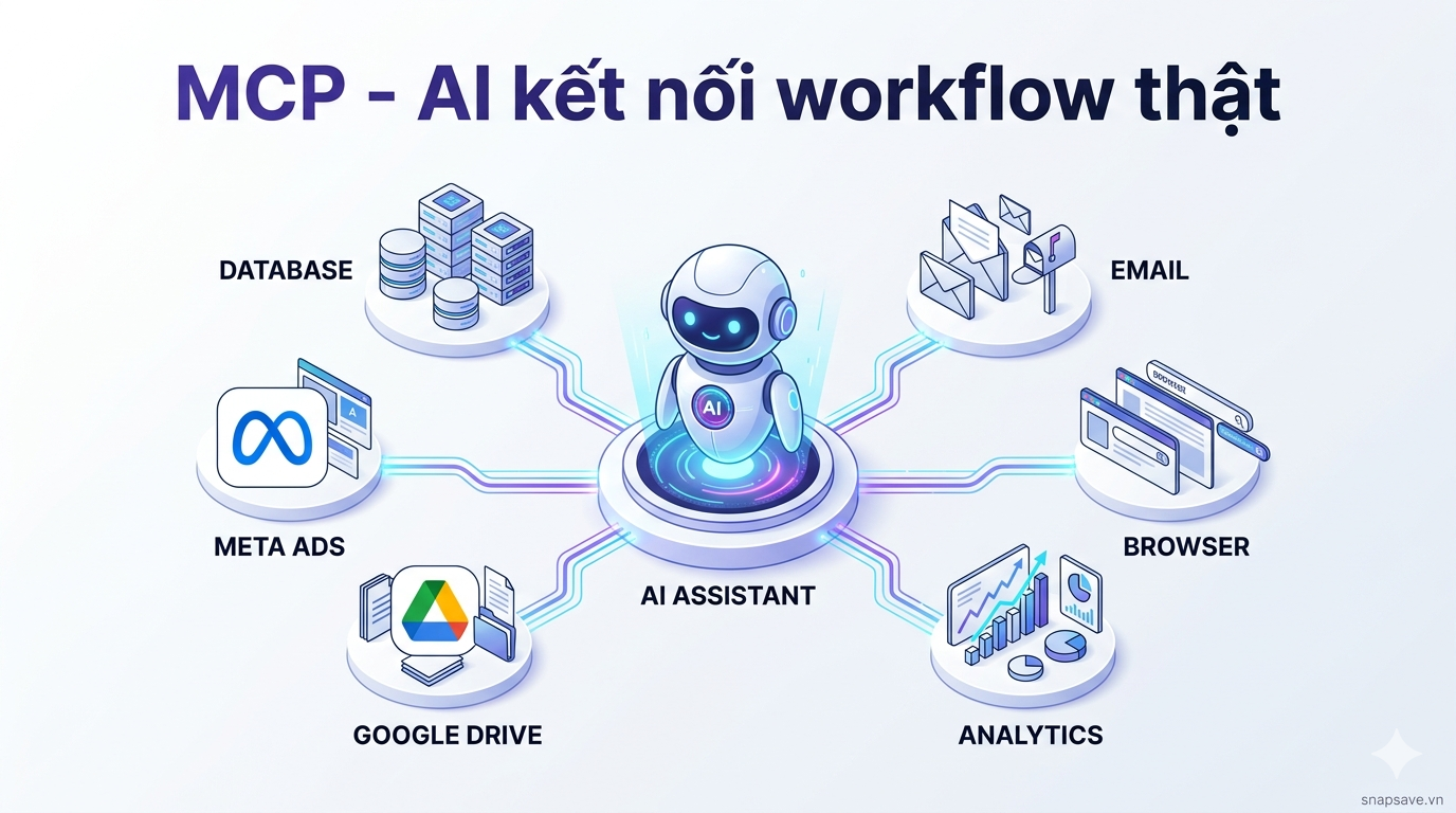 MCP là gì? Bước tiến khiến AI chuyển từ chatbot sang AI agent