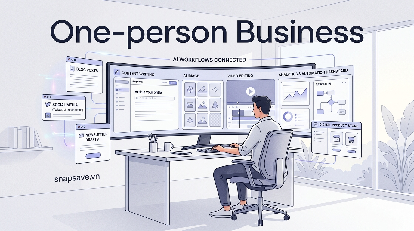 One-person business là gì? Vì sao AI đang tạo ra thế hệ solo creator mới?