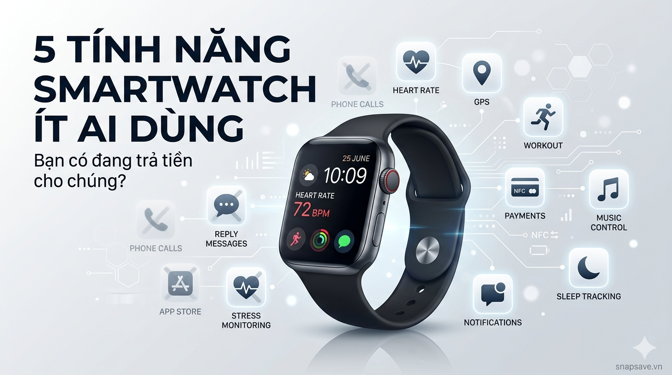 5 tính năng smartwatch nhiều người mua nhưng ít dùng nhất