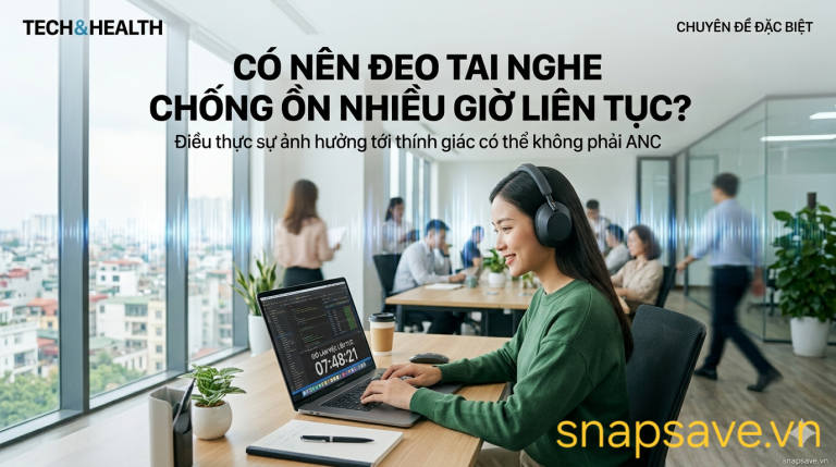 Có nên đeo tai nghe chống ồn nhiều giờ liên tục?