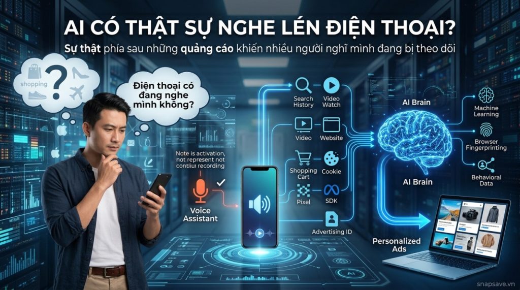 AI có thật sự nghe lén điện thoại không? Sự thật về quảng cáo AI | SnapSave.vn