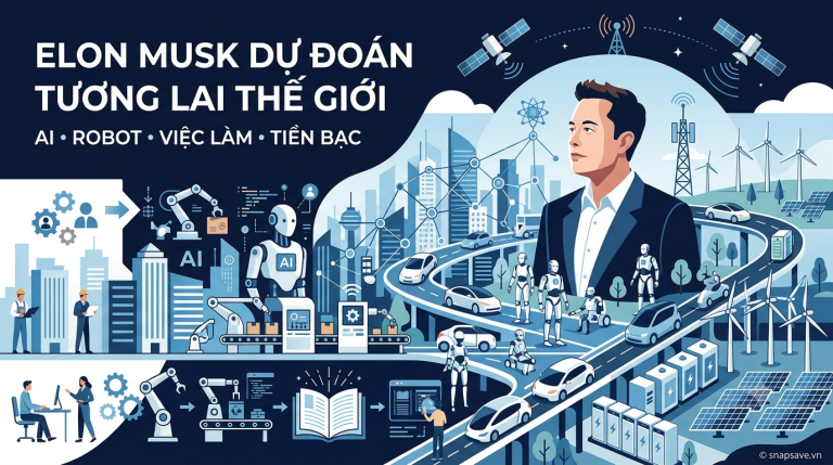 Elon Musk dự đoán tương lai thế giới: AI, robot và việc làm