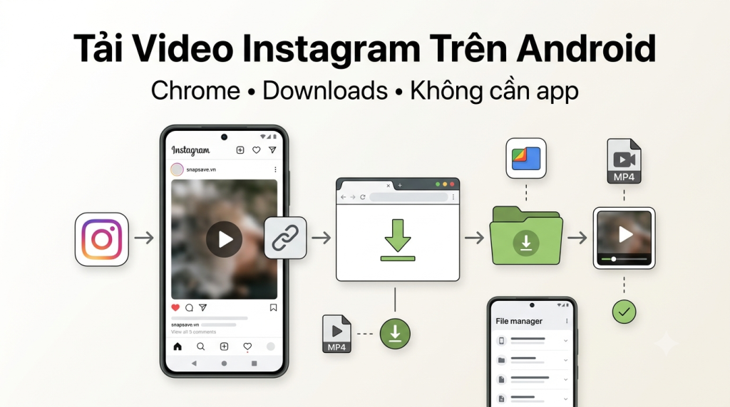 Cách tải video Instagram trên Android bằng Chrome không cần cài app