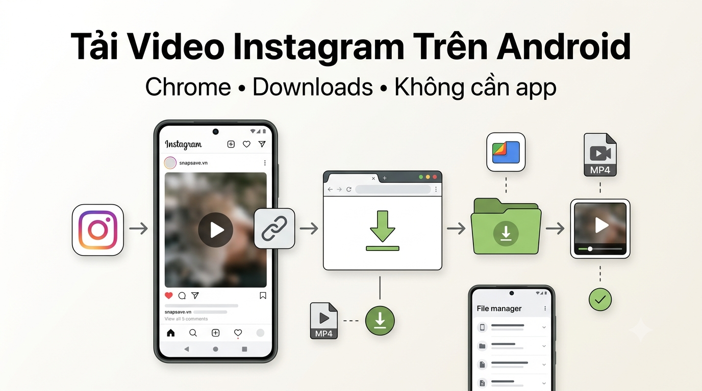 Cách tải video Instagram trên Android bằng Chrome không cần cài app