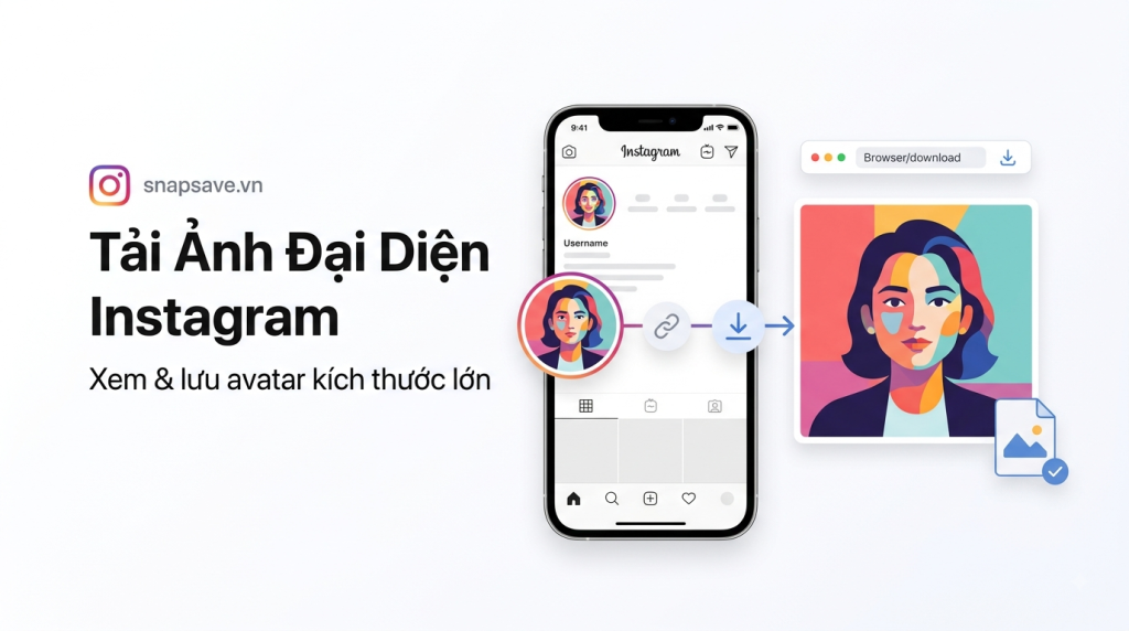 Cách tải ảnh đại diện Instagram full size bằng link profile